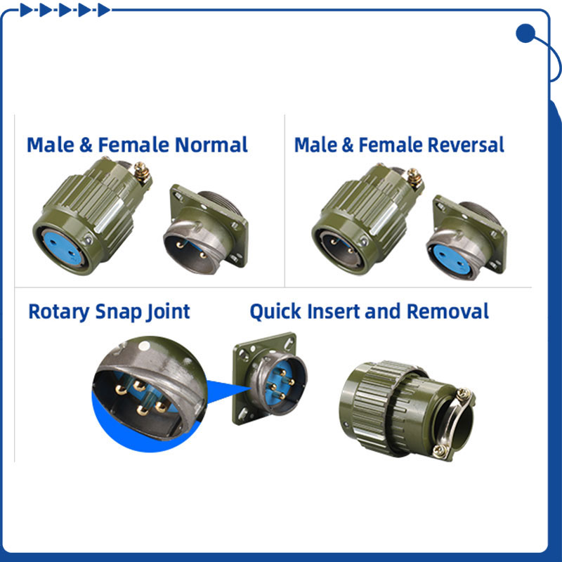 Metal Round Snap-On Quick Circular Connectors